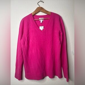 Nine West Women's V-Neck Pink Sweater